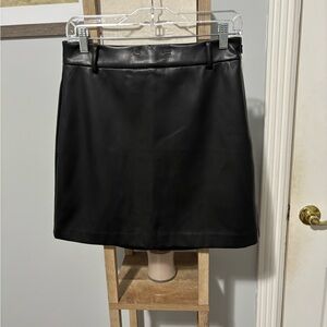 Faux Leather Mini Skirt